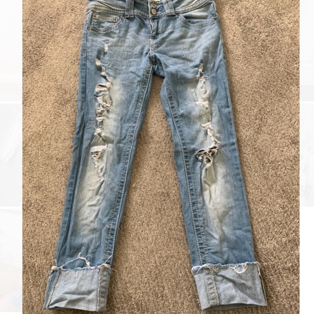 Cuffed Ankle Jeans